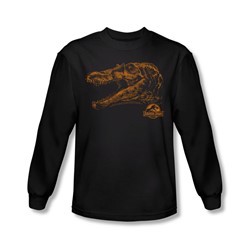 Jurassic Park - Mens Spino Mount Long Sleeve Shirt In Black