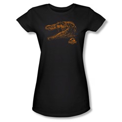 Jurassic Park - Womens Spino Mount T-Shirt In Black