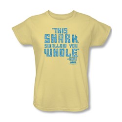 Jaws - Womens Swallow You Whole T-Shirt In Banana