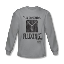 Back To The Future - Mens Fluxing Long Sleeve Shirt In Silver