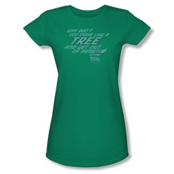 Back To The Future - Womens Make Like A Tree T-Shirt In Kelly Green