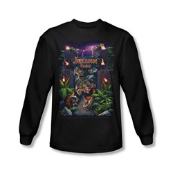 Jurassic Park - Mens Welcome To The Park Long Sleeve Shirt In Black