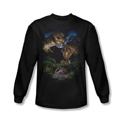 Jurassic Park - Mens Happy Family Long Sleeve Shirt In Black