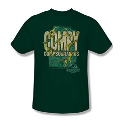 Jurassic Park - Mens Compy T-Shirt In Hunter Green
