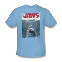 Jaws - Mens Title T-Shirt In Light Blue
