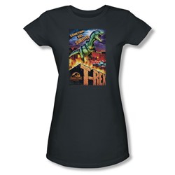 Jurassic Park - Womens Rex In The City T-Shirt In Charcoal