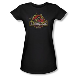 Jurassic Park - Womens Something Has Survived T-Shirt In Black