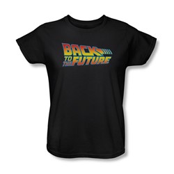 Back To The Future - Womens Logo T-Shirt In Black