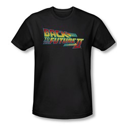 Back To The Future Ii - Mens Logo T-Shirt In Black