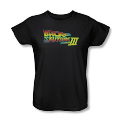 Back To The Future Iii - Womens Logo T-Shirt In Black