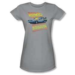 Back To The Future - Womens 88 Mph T-Shirt In Silver