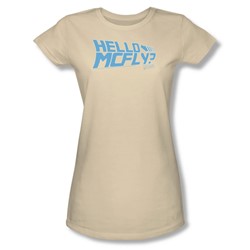 Back To The Future - Womens Hello Mcfly T-Shirt In Cream