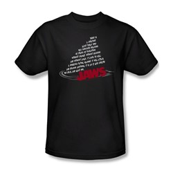 Jaws - Mens Dorsal Text T-Shirt In Black