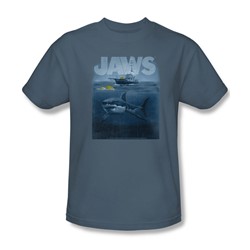 Jaws - Mens Silhouette T-Shirt In Slate