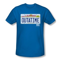 Back To The Future - Mens Outatime Plate T-Shirt In Royal