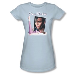 Cry Baby - Womens Title T-Shirt In Light Blue