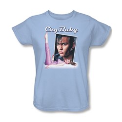 Cry Baby - Womens Title T-Shirt In Light Blue
