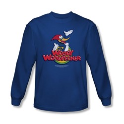Woody Woodpecker - Mens Woody Long Sleeve Shirt In Royal