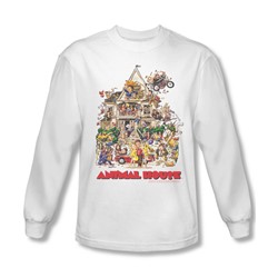 Animal House - Mens Poster Art Long Sleeve Shirt In White