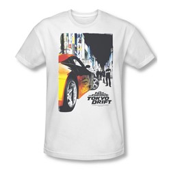 Tokyo Drift - Mens Poster T-Shirt In White