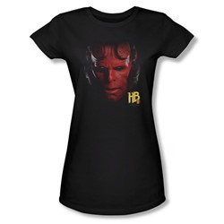 Hellboy Ii - Womens Hellboy Head T-Shirt In Black