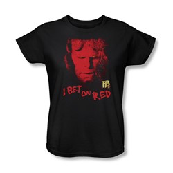 Hellboy Ii - Womens I Bet On Red T-Shirt In Black