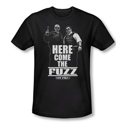Hot Fuzz - Mens Here Come The Fuzz T-Shirt In Black