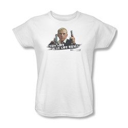 Hot Fuzz - Womens Just Got Real T-Shirt In White