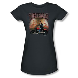 Cry Baby - Womens Drapes T-Shirt In Charcoal