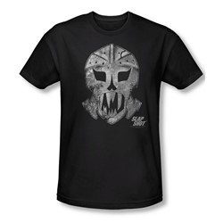 Slap Shot - Mens Goalie Mask T-Shirt In Black