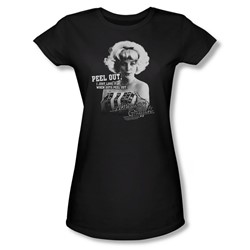 American Graffiti - Womens Peel Out T-Shirt In Black