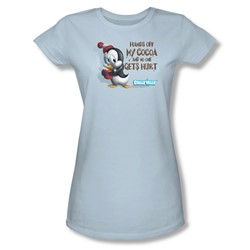 Chilly Willy - Womens Hands Off T-Shirt In Light Blue