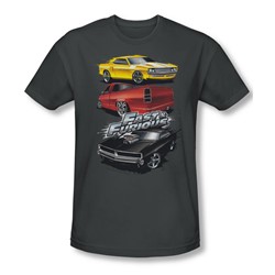 Fast And The Furious - Mens Muscle Car Splatter T-Shirt In Charcoal