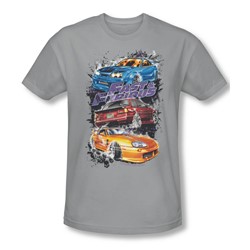 Fast And The Furious - Mens Smokin Street Cars T-Shirt In Silver
