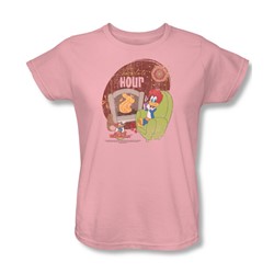 Woody Woodpecker - Womens Chocolate Hour T-Shirt In Pink
