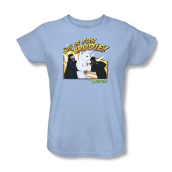 Mallrats - Womens Bunny Beatdown T-Shirt In Light Blue