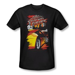 Tokyo Drift - Mens Drifting Crew T-Shirt In Black