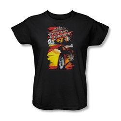 Tokyo Drift - Womens Drifting Crew T-Shirt In Black