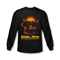 Dawn Of The Dead - Mens Dawn Collage Long Sleeve Shirt In Black