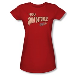Smokey And The Bandit - Womens Sombitch T-Shirt In Red