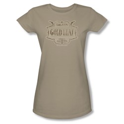 Cowboys & Aliens - Womens Gold Leaf T-Shirt In Safari Green