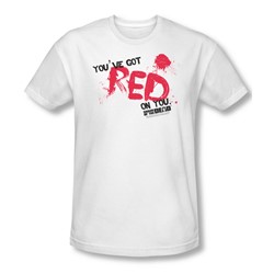 Shaun Of The Dead - Mens Red On You T-Shirt In White