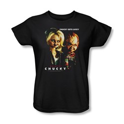 Bride Of Chucky - Womens Chucky Gets Lucky T-Shirt In Black