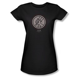 Hellboy Ii - Womens Mignola Style Logo T-Shirt In Black