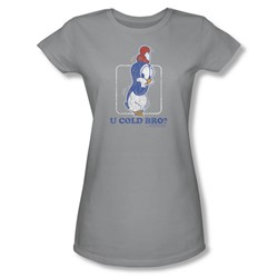 Chilly Willy - Womens U Cold Bro T-Shirt In Silver