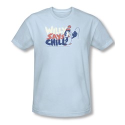 Chilly Willy - Mens I Say Chill T-Shirt In Light Blue