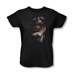 Batman - Womens Smile Of Evil T-Shirt In Black