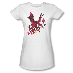 Batman - Womens Broken City T-Shirt In White