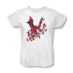 Batman - Womens Broken City T-Shirt In White