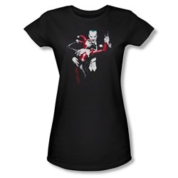 Batman - Womens Harley And Joker T-Shirt In Black